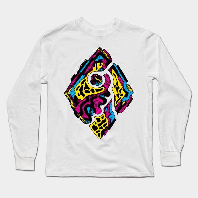 CMYK Abstract Rhombus Long Sleeve T-Shirt by kenallouis